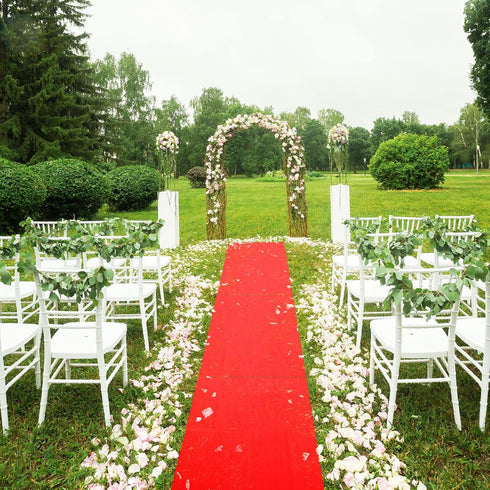 Shappy Red Carpet Runner Rug 55gsm Thickness with 1 Piece Carpet Tape for Wedding Christmas Xmas Thanksgiving Outdoor Accessories, Wedding Party H...