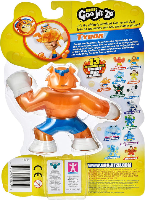 Heroes of Goo Jit Zu - Single Squishy Tiger Action Figure, Tygor...