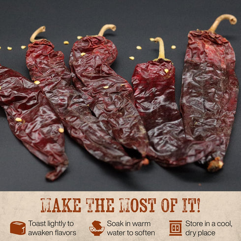 El Venado Guajillo Chile Pods 3oz (Dried) | Natural and Premium Mild to Medium Hear Chili - Best for Mexican Recipes like Molé, Tamales, Salsa Mac...