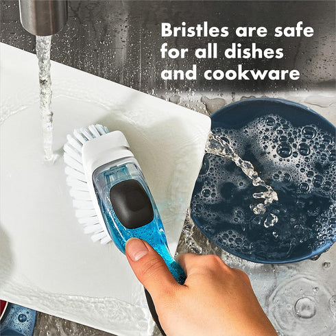 OXO NEW Good Grips Soap Dispensing Dish Brush Storage Set...