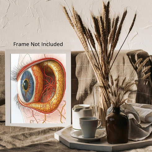 Posterizer 1 pcs-anatomical illustration of the human eye 3-Teachers & Classrooms-Abstract & Modern Art-School and classroom art- unframed wall ar...
