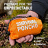 Emergency Survival Poncho. 2 Thermal Mylar Space Blanket Rain Ponchos. Camping Accessories, Outdoor Survival Gear....