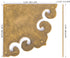 Brass Curled Box Corner Plate – Set of 2, 3.3", by Hardware Philosophy...