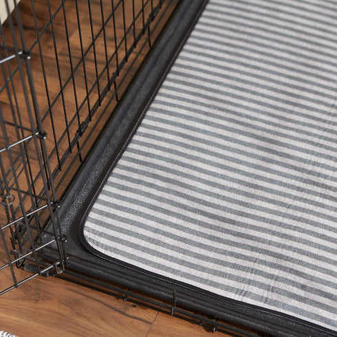 Bone Dry Striped Pet Cage Mat, X-Large - 25 x 39, Gray...
