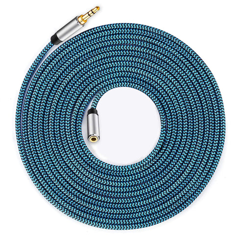 AUX Extension Cable 25FT 3.5mm Male to Female Stereo Audio Extension Cable Headphone Extension Cable Compatible for iPhone, iPad, Smartphones, Tab...
