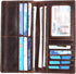Womens Ladies Genuine Leather Wallet Long Embossing Bifold Wallet Clutch Purse (Coffee)...