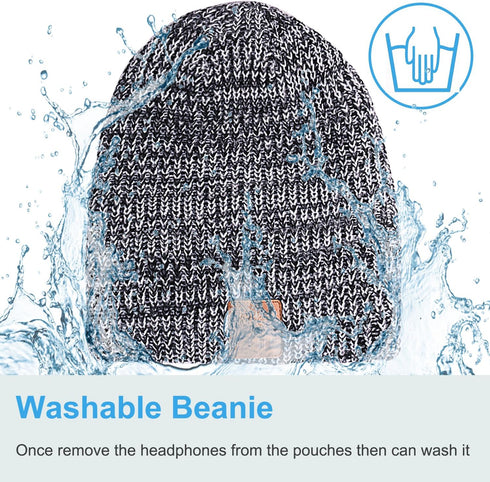 Bluetooth Beanie Washable Wireless Headphones Hat for Outdoor Sports...