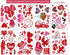 JOZON Valentine's Day Window Clings for Glass Window 8 Sheets Valentines Day Heart Window Stickers Decals Decorations Party Supplies for Wedding A...