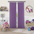 Elrene Home Fashions Greta Crushed Sheer Tie Tab Top Teen Kids Single Window Panel Curtain Drape, Purple, 50" x 95"...