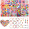 Pizooro 420PCS Polymer Clay Beads Bracelet Making Kit,28 Styles Cute Heart Fruit Mushrom Clay Beads Charms for Jewelry Necklace Earring Making,DIY...