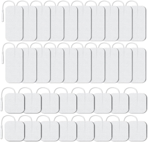 AUVON TENS Unit Replacement Pads Combination Set, 36 Packs 2 Sizes Electrodes for TENS Unit, Reusable and Latex Free Pigtail TENS Pads for Multipl...