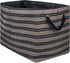 DII Woven Paper Storage Bin, Basketweave, Stone & Black, Large...