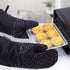 Set of 4 Oven Mitts and Pot Holders, 482 F Heat Resistant Hot Plate Moving Non-Slip Gloves for BBQ, Grill, Baking, Cooking, Oven, Microwave (Black...