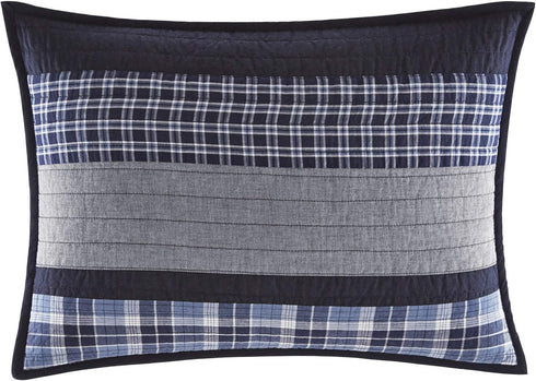 Nautica - Sham, Cotton Quilted Bedding with Envelope Closure, Pre-Washed for Added Softness, Stylish Bedding Set (Adelson Blue, 20" x 26")...