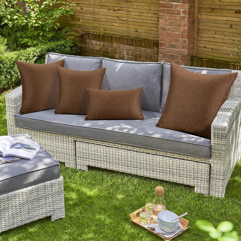 OTOSTAR Set of 2 Waterproof Outdoor Throw Pillow Covers 16x16 Inch Garden Patio Decorative Pillow Cases Square Outdoor Pillows Pillow Covers Cushi...