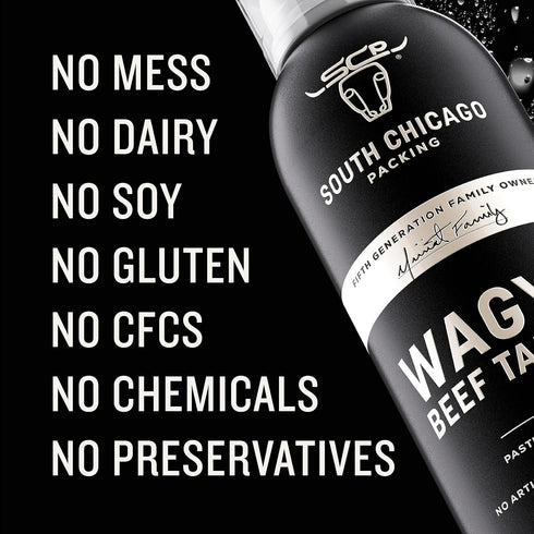 South Chicago Packing Wagyu Beef Tallow Spray, Umami-Rich, Flavorful, Perfect for Sauteing, Stir-frying and Grilling, Nonstick Cooking Oil, 7 Fl O...