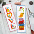 Povitrulya Love 'Birds' Counted cross Stitch Bookmark Kit - Valentine's Day DIY Embroidery set for Adults with Paper pattern, 16-count Aida Canvas...