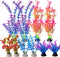 10 Pack Artificial Aquarium Plants, Small Size 4 inch Approximate Height Fish Tank Decorations Home Décor Plastic Blue...