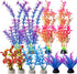 10 Pack Artificial Aquarium Plants, Small Size 4 inch Approximate Height Fish Tank Decorations Home Décor Plastic Blue...