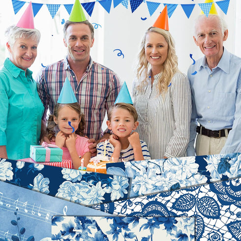 Blue Rose Scrapbook Paper Pad,24 Pcs Blue Rose Pattern Double-Sided Decopodge Paper,Cardstock Paper for Scrapbooking DIY Decorative Background Car...