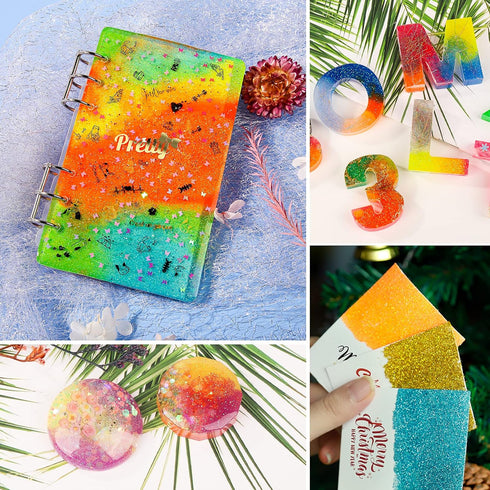 LEOBRO Glitter, 18 Pack Fine Glitter, Craft Glitter Powder Shake Jar, Multi Assorted Set Extra Fine Glitter for Resin Art Crafts Tumbler Scrapbook...