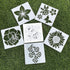 Flower Stencils for Crafts Reusable 16pcs with Snap-ring, 8inch Floral Vine Leaf Butterfly Templates for DIY Card Making,Drawing Creating on Wall,...