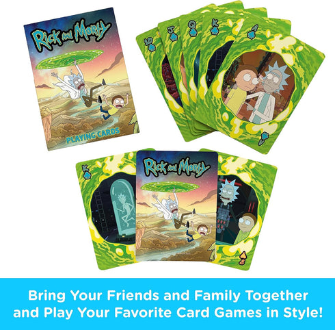 AQUARIUS Rick and Morty Playing Cards – Rick and Morty Themed Deck of Cards for Your Favorite Card Games - Officially Licensed Rick and Morty Merc...