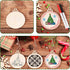 Max Fun 100PCS DIY Wooden Christmas Ornaments Unfinished Predrilled Wood Circles for Crafts Centerpieces Holiday Hanging Decorations in 10 Shapes...