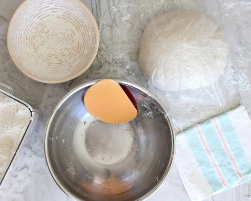 Indigo True Flexible Bowl Scraper - 1 Pc | Curved For Shaping Bread or Pastry Dough | Conforms To Any Mixing Bowl | Round Contoured Profile...