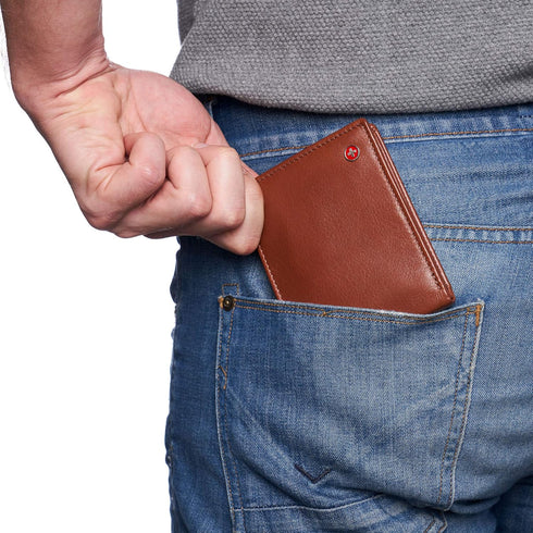 Alpine Swiss Mens Wallet for Men | RFID Protected Leather Mens Wallet | Spencer Bifold with Divided Bill Section | Gift Box | 2 ID Windows | 14 Ca...