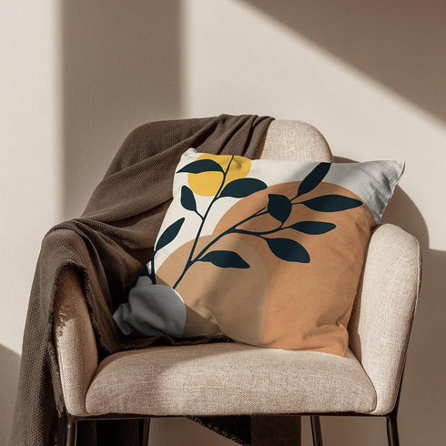 Boho Abstract Throw Pillow Covers 18 x 18 Set of 4 Sun Sunset Sunrise Plant Bohemian Decorative Pillowcase Landscape Nature Minimalist Modern Art ...