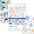 Katy Sue 'ICY Watercolour' Die-Cut/Paper Tole Flowers & Leaves. Contains 12 Letter Sized Sheets - 8 of Die Cut Flowers & 4 of Die Cut Leaves in Bl...