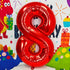 40 inch red big number 8 birthday party decoration foil polyester film balloons anniversary party wedding for girls and boys digit 8...
