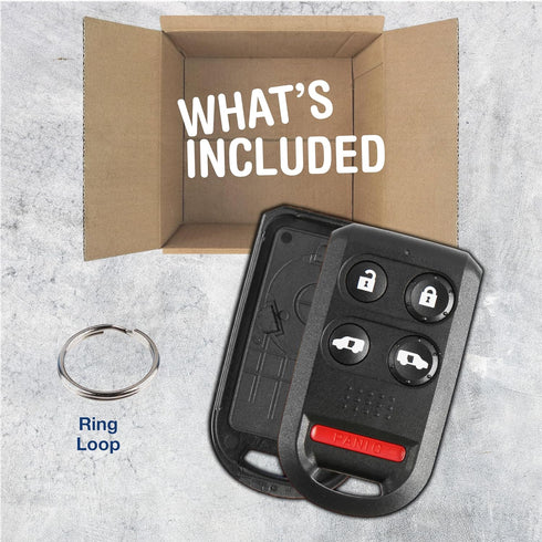 KeylessOption Key Fob Cover Case Replacement for 2005 2006 2007 2008 2009 2010 Honda Odyssey Remote Shell, 5-Button OUCG8D-399H-A, No Programming ...