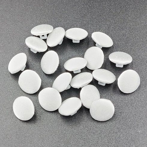 30pcs Ivory Satin Fabric Cloth Covered Buttons with Shank for Bridal Wedding Dress Buttons, DIY Sewing, Handmade Scrapbooking Decorations 12.5mm...
