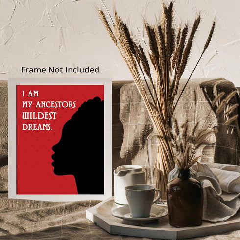 Posterizer 1 pcs-Ethnic African American Women-Positive Quote-Afro-American Art Collection-Inspirational Women's Art-Gifts for Women-Living Room B...
