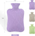 samply Hot Water Bottle with Cover, 2L Hot Water Bag for Hot and Cold Compress, Hand Feet Warmer, Neck and Shoulder Pain Relief, Light Purple...