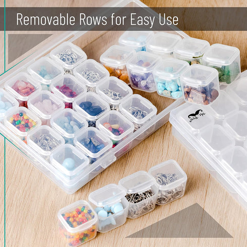 Mr. Pen- Diamond Painting Bead Storage Containers, 28 Grids, 2 Pack, Includes 160pcs Label Stickers, Diamond Art Bead BoxOrganizer...