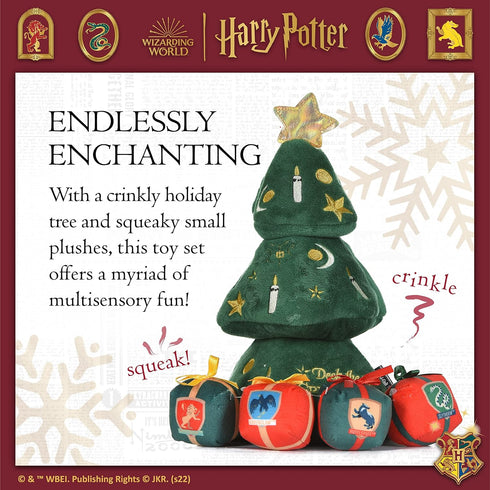 Harry Potter 14" Holiday Tree Burrow Dog Toy with Plush Squeaker Hogwarts House Presents | Dog Toys for Pets, Plush Dog Toy, Dog Squeaky Toy, Toys...