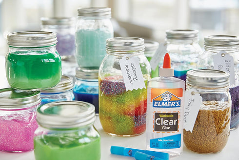 Elmer's Washable Glitter Glue, Frosty Colors, 5 Sticks, Great for Making Slime...