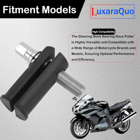 Motorcycle Bearing Puller - Steering Wheel Puller - Neck Bearing Race Remover Tool - for 1-1/8in to 2-5/8in ID Races - for All Motorcycle and Car...