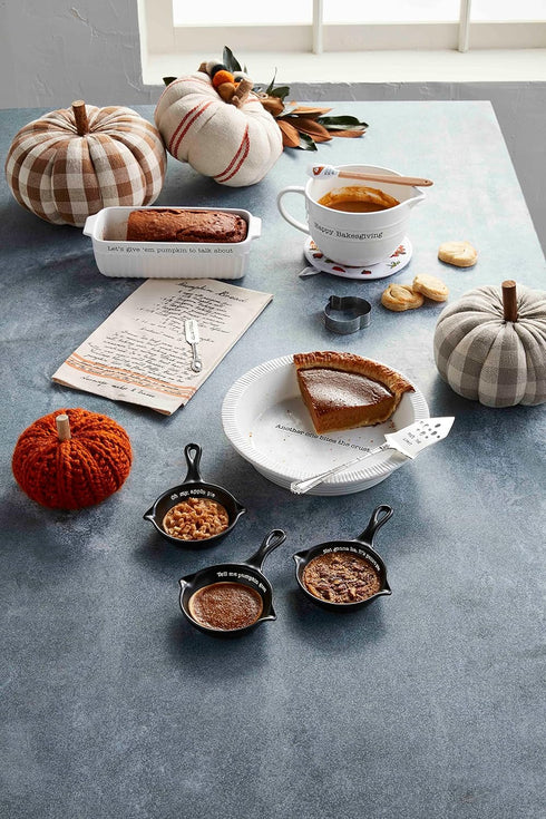 Mud Pie Circa Pie Plate with Server, White/Silver...
