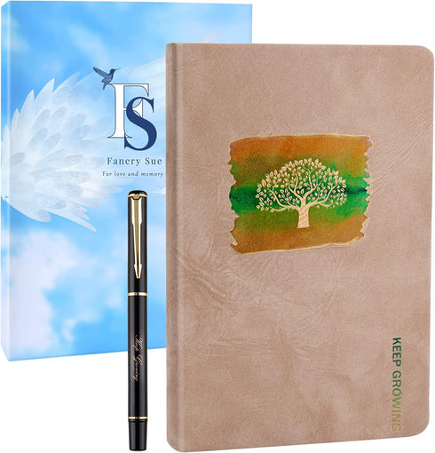 Fanery Sue Journal for Women & Men Tree of Life Journals for Writing with Pen, A5 College Ruled Lined Writing Personal Diary Notebooks 180° Lay Fl...
