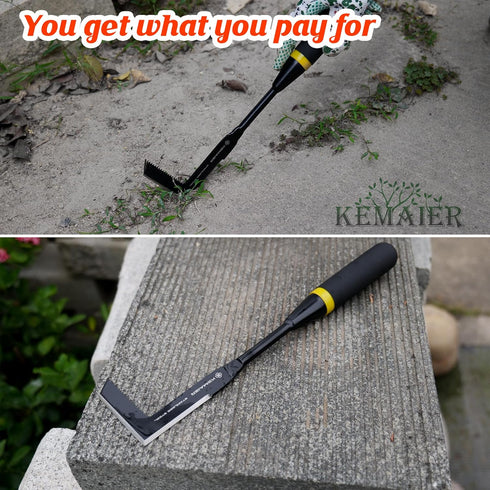 Crack Weeder Tool Stainless Steel Versatile Weed Remover, Weeder, and Weed Puller for Heavy-Duty Garden Tasks...