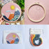 embroidery kit, pink embroidery cloth, pattern of mountains, embroidery starter kit, also includes hoop, needle, thread and instructions (pink)......