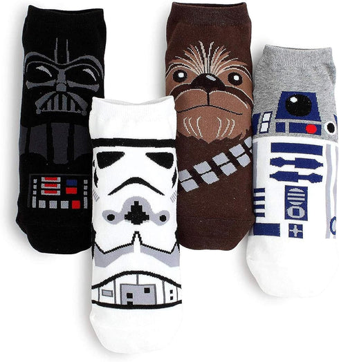 Star Wars Socks Collection, 4 Pairs, Low-Cut, One Size Fits All...