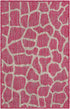 Unique Loom Outdoor Safari Collection Area Rug - Giraffe (2' x 3' Rectangle Magenta/Ivory)...