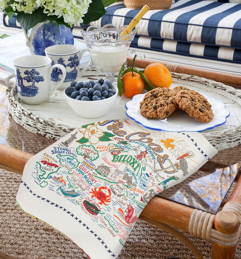 Catstudio Mississippi Coast Dish Towel, U.S. City Souvenir Kitchen and Hand Towel, Perfect Tea Towels for Mississippi Lovers, Travel Souvenir, Hou...