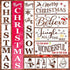 Christmas Stencils for Painting on Wood - Vertical Merry Christmas and Let it Snow Sign - Large Christmas Stencils for Crafts Reusable - Pefect si...