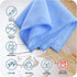 Hearth & Harbor Microfiber Cleaning Cloth, Microfiber Towels for Cars 12 Pack Washcloths, Blue Cleaning Rags, Reusable Microfiber Towel, Microfibe...